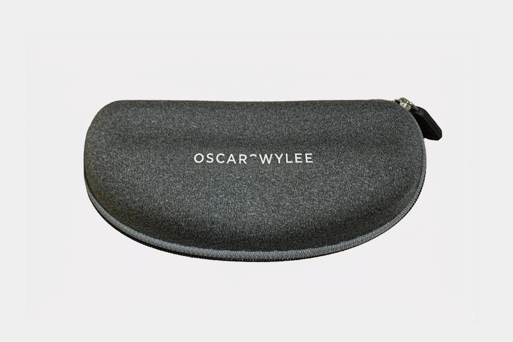 OW glasses case and lens cloth.