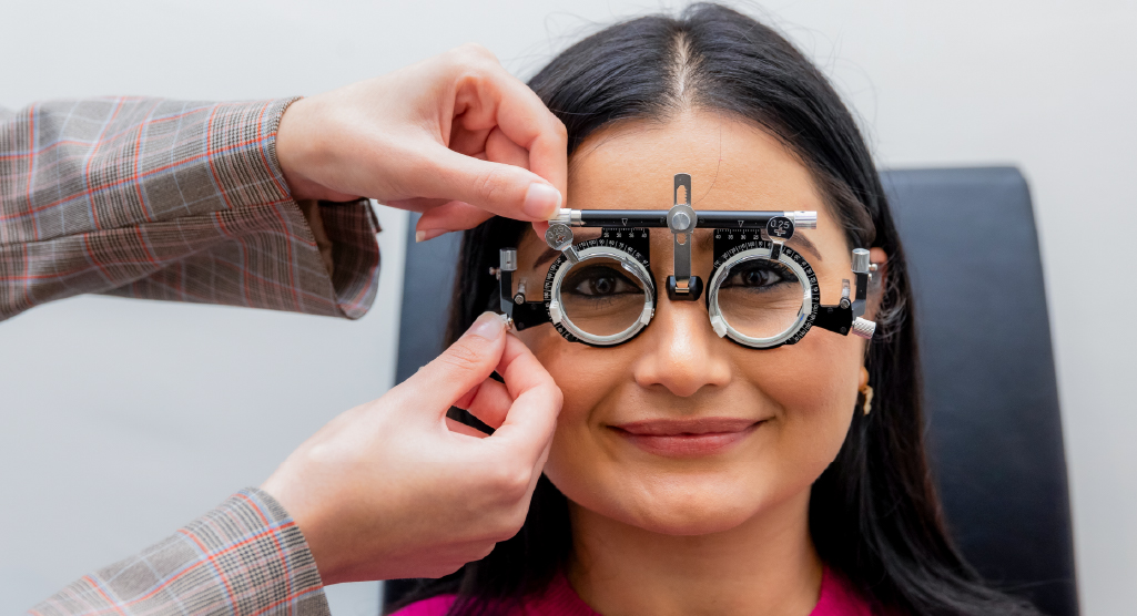 book eye exam image